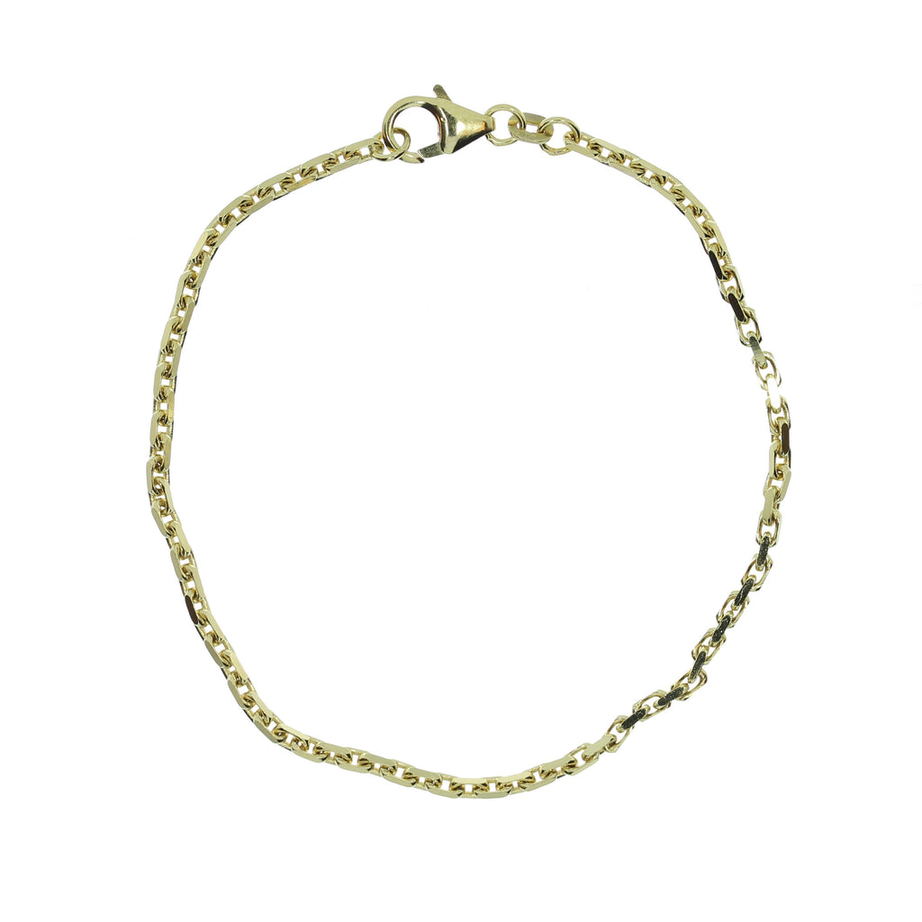 14 Karat Anker Facet Armbånd