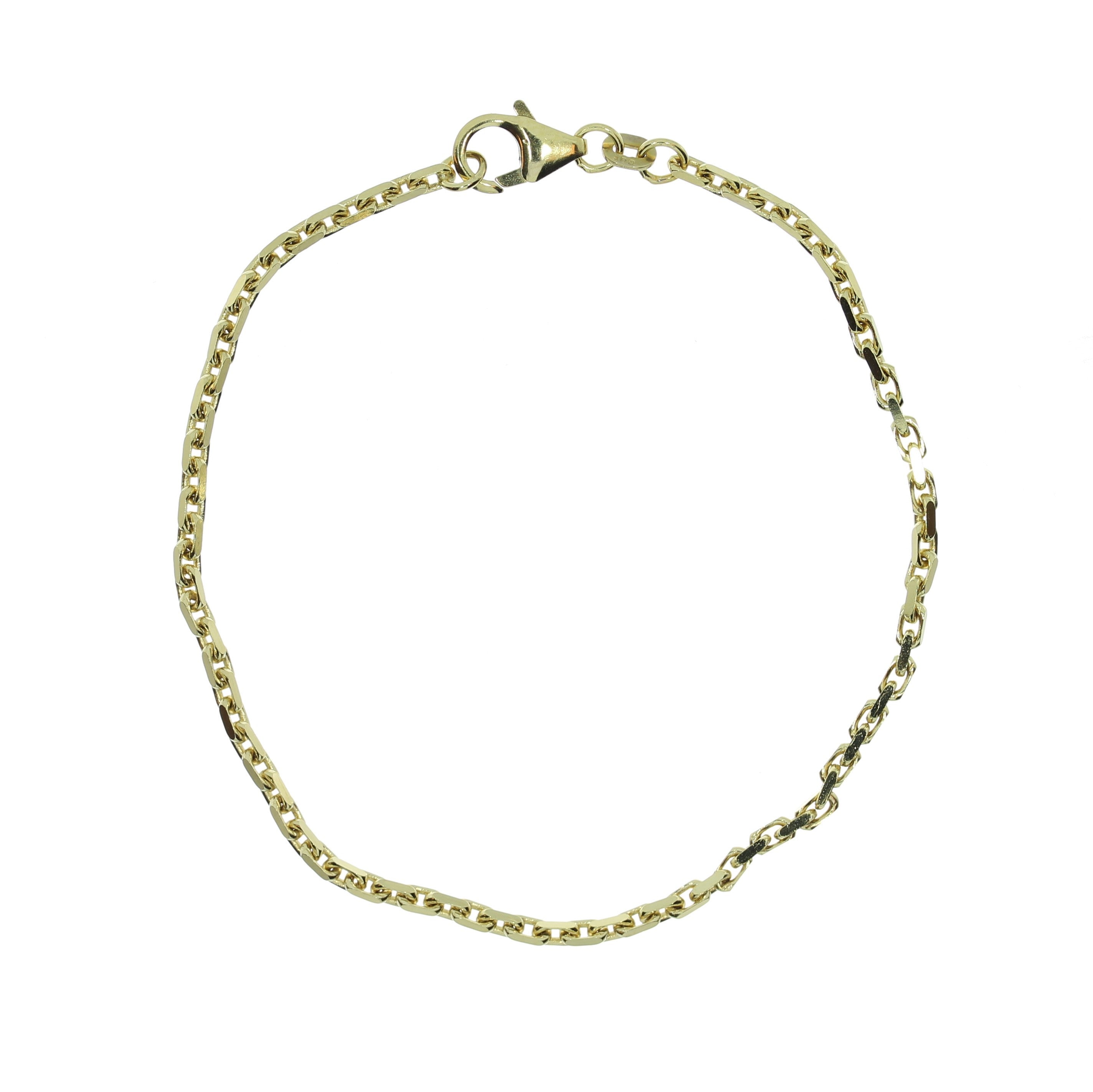 14 Karat Anker Facet Armbånd