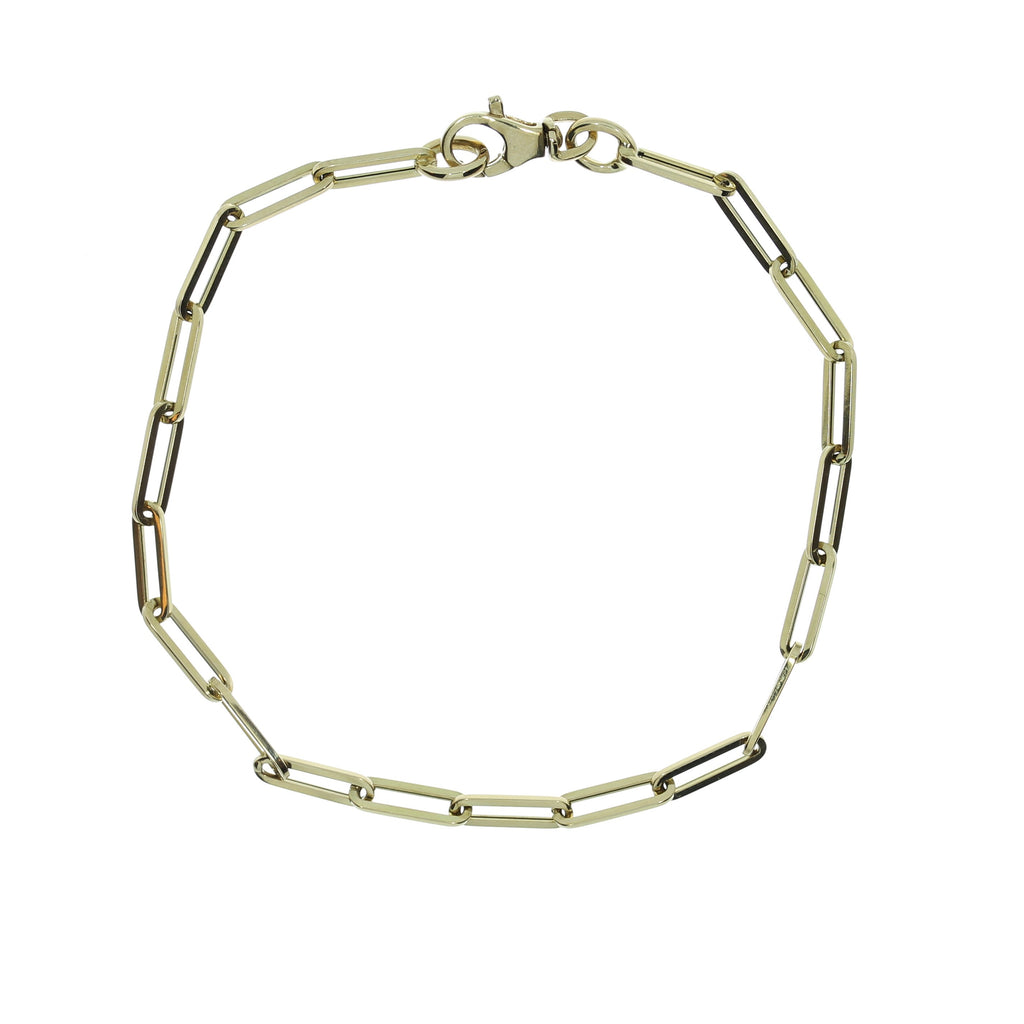 14 Karat Rektangulær Ankerkæde Armbånd