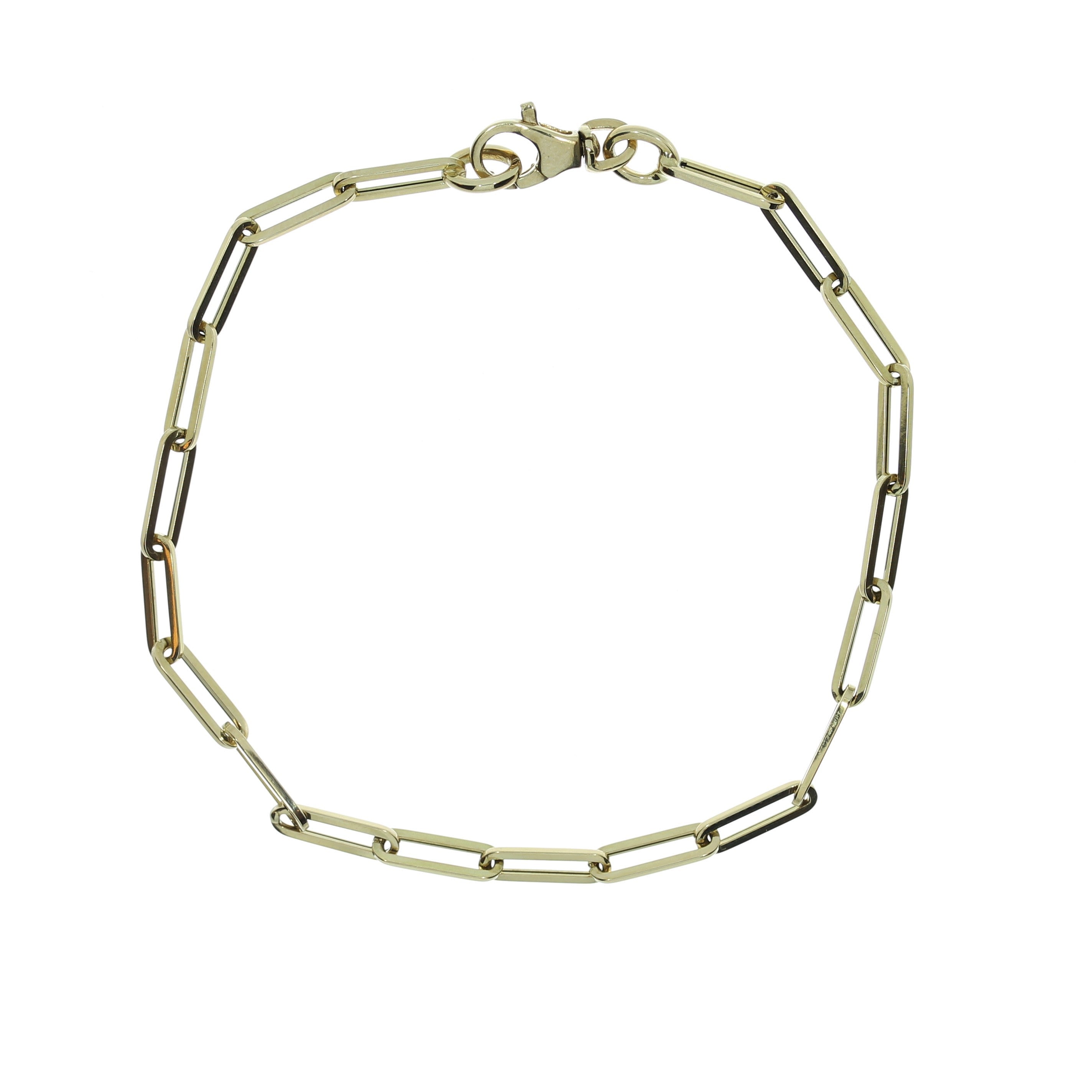 14 Karat Rektangulær Ankerkæde Armbånd
