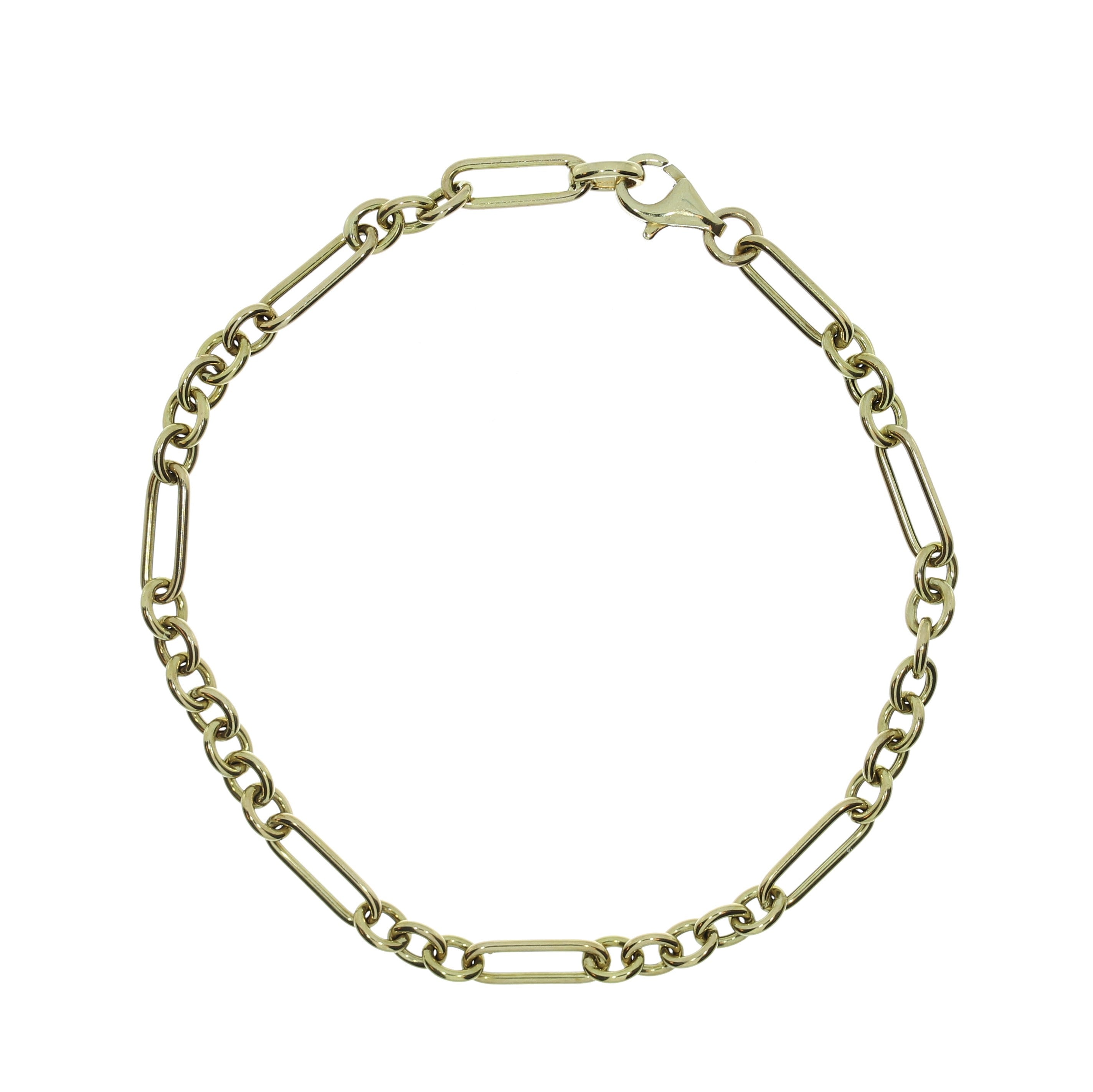 14 Karat Ankerrund og Led Armbånd