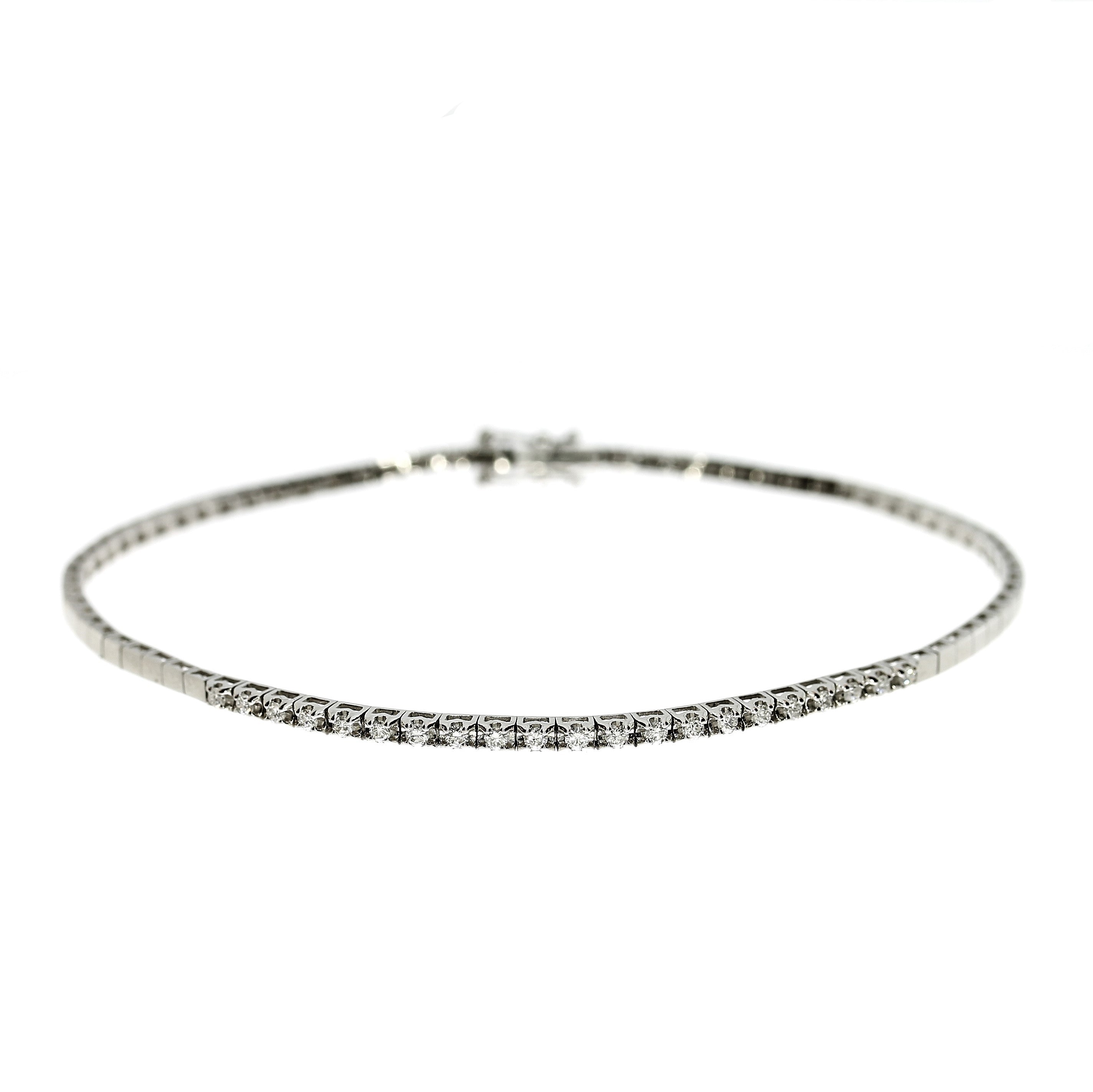 14 Karat Hvidgulds Tennisarmbånd 0,33 ct.