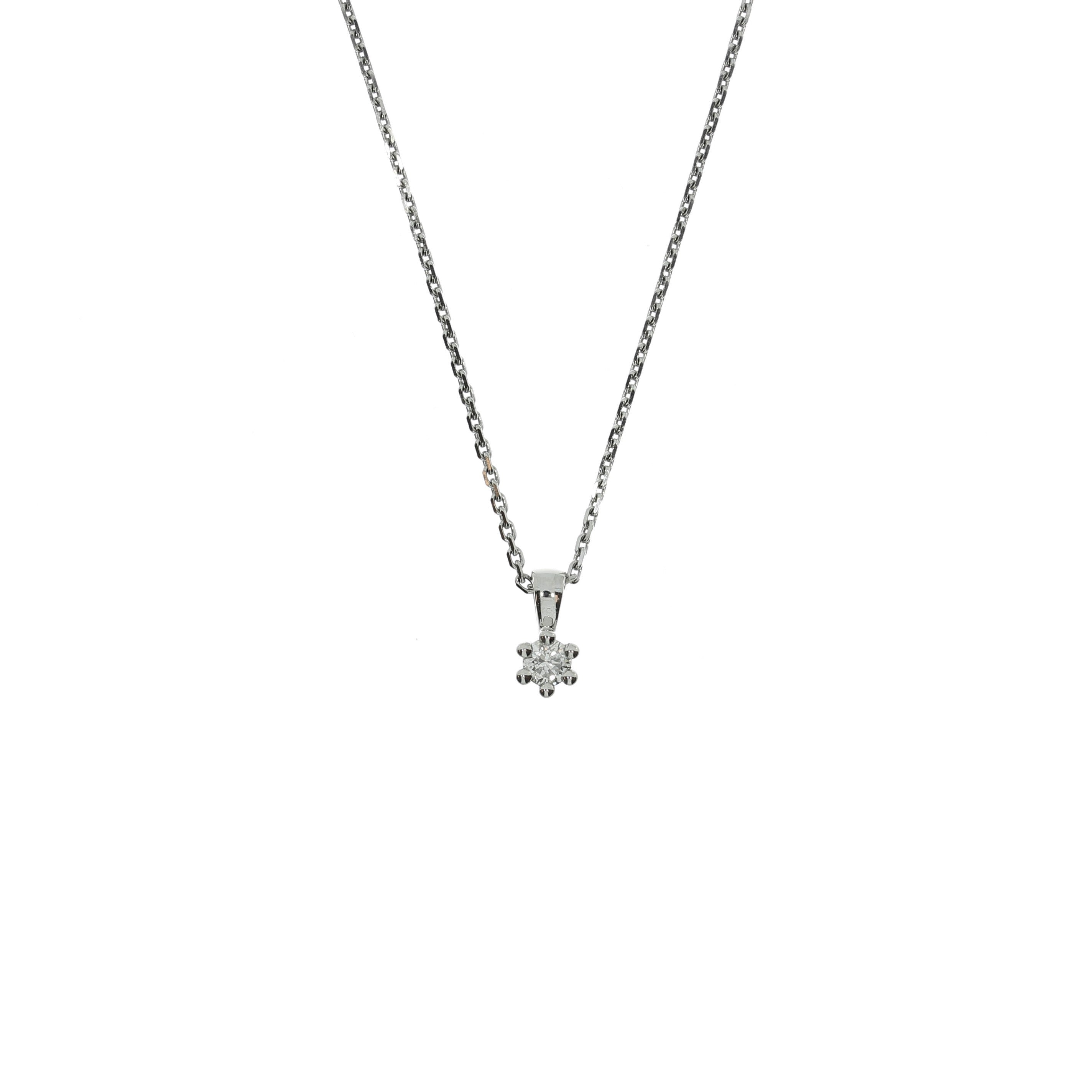14 Karat Estelle Hvidgulds Vedhæng 0,15 ct.