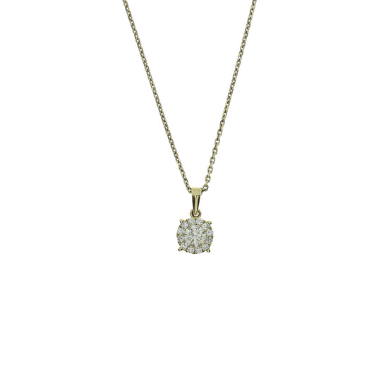 Vedhæng - 14 kt. - Pavé - Diamant