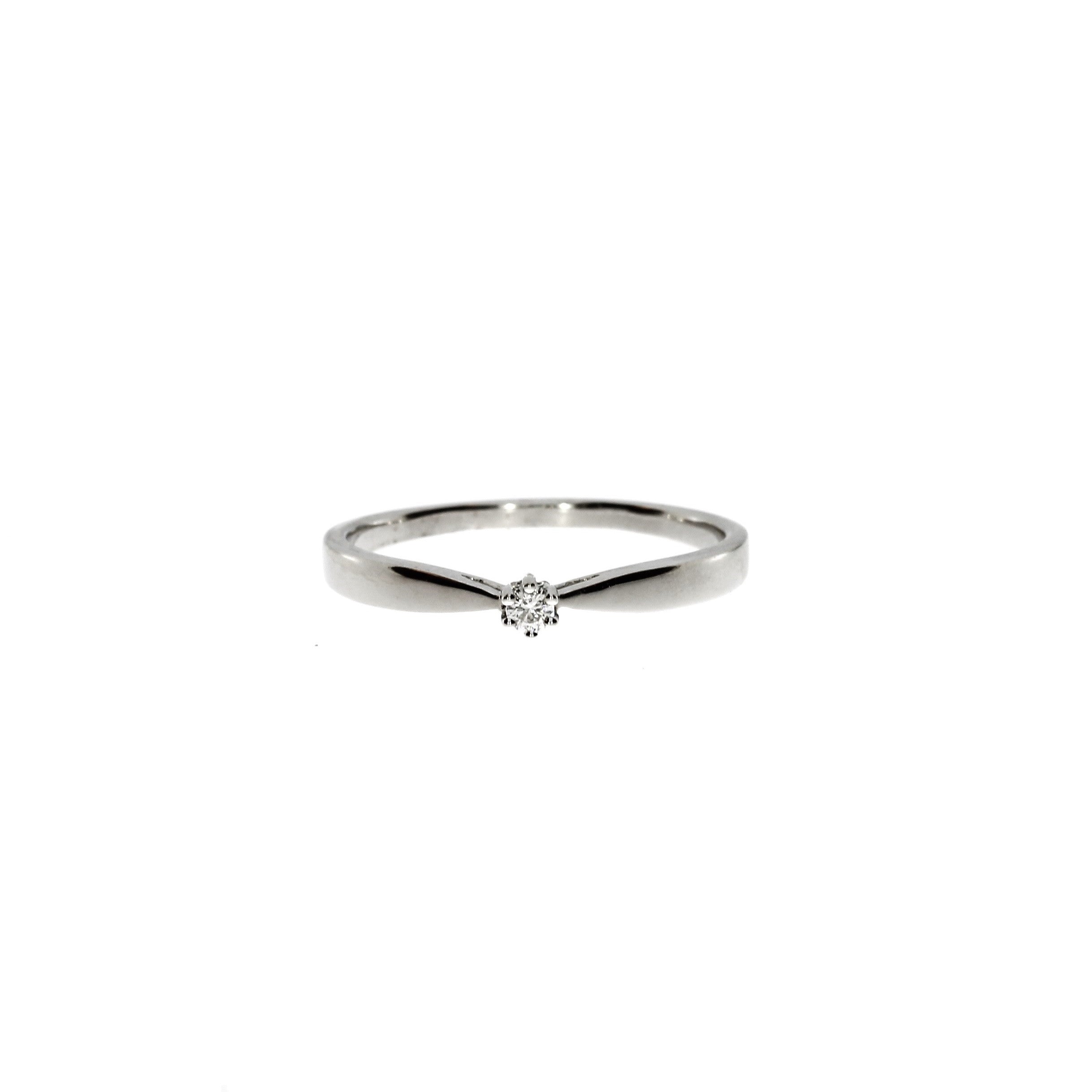 14 Karat Hvidguld Estelle Ring 0,05 ct.