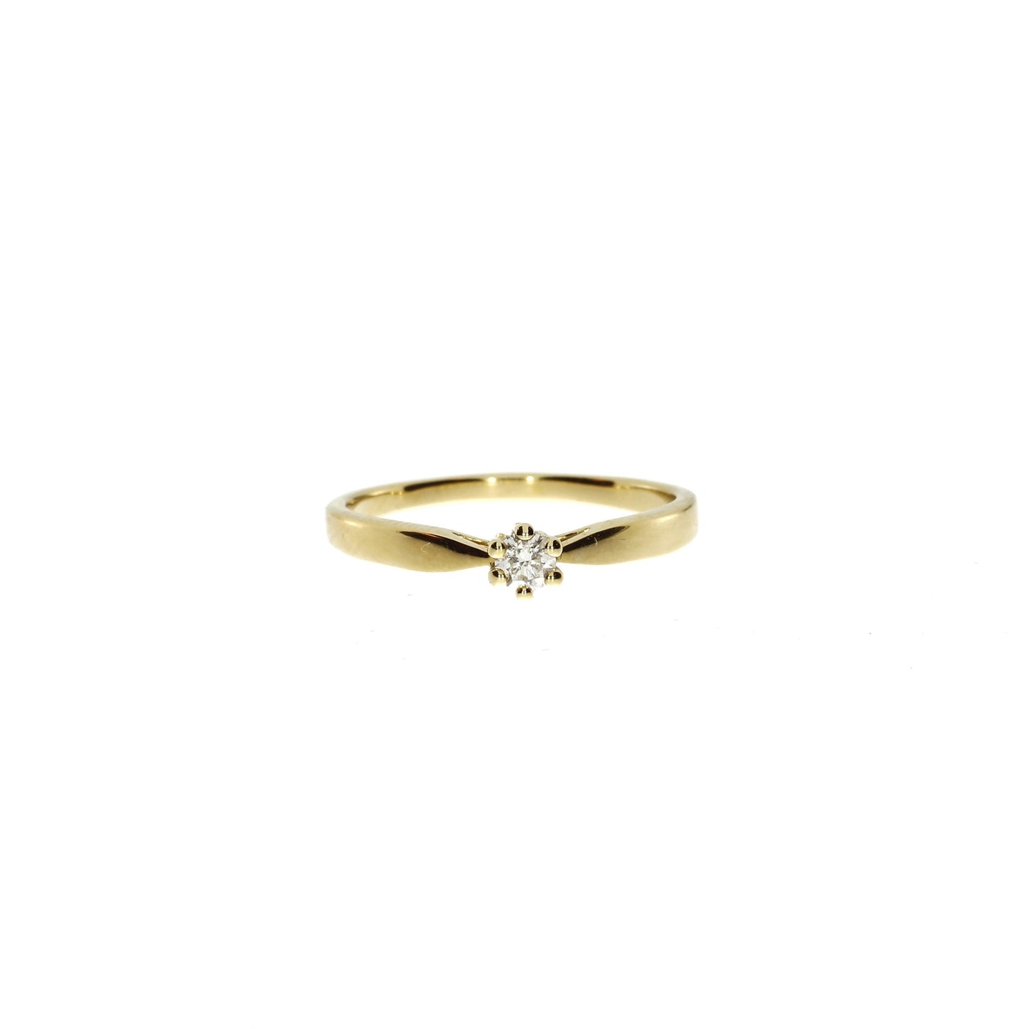 Ring - 14 kt. - Solitaire - Diamant