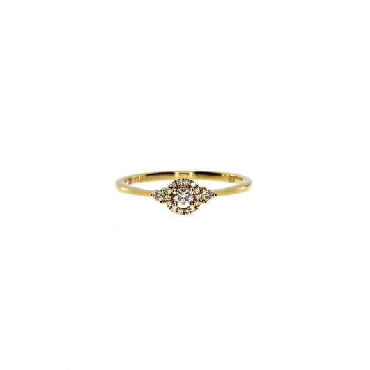 Ring - 14 kt.  - Diamanter