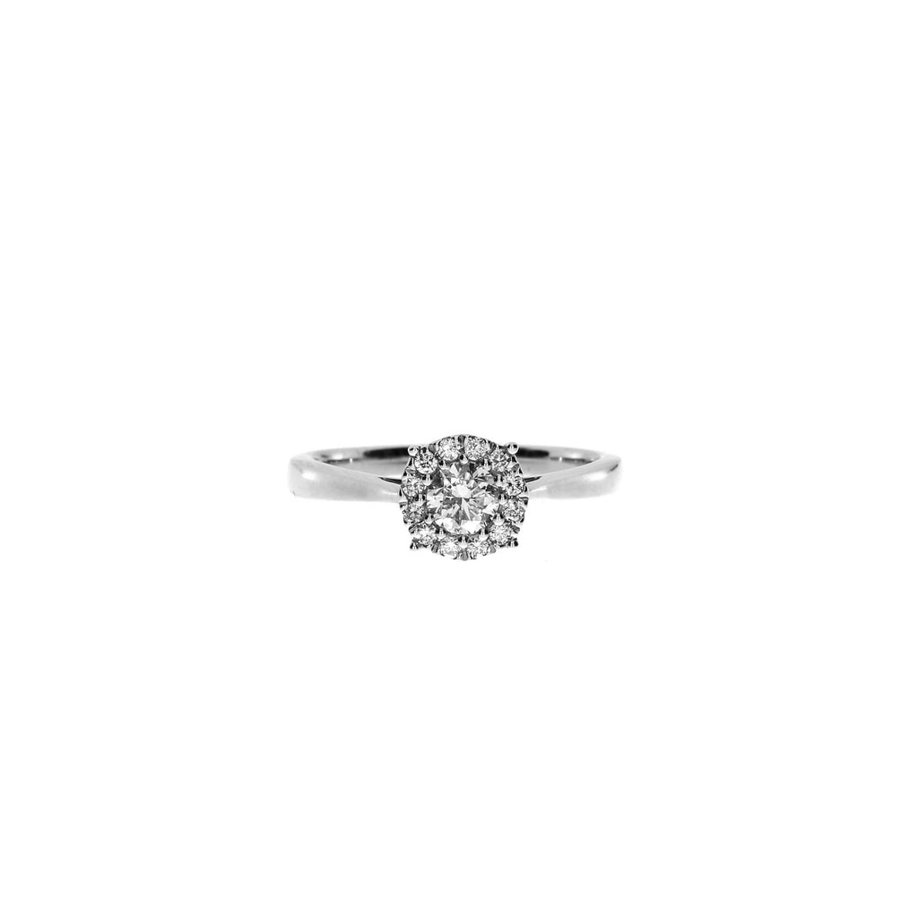14 Karat Hvidguld Roset Ring