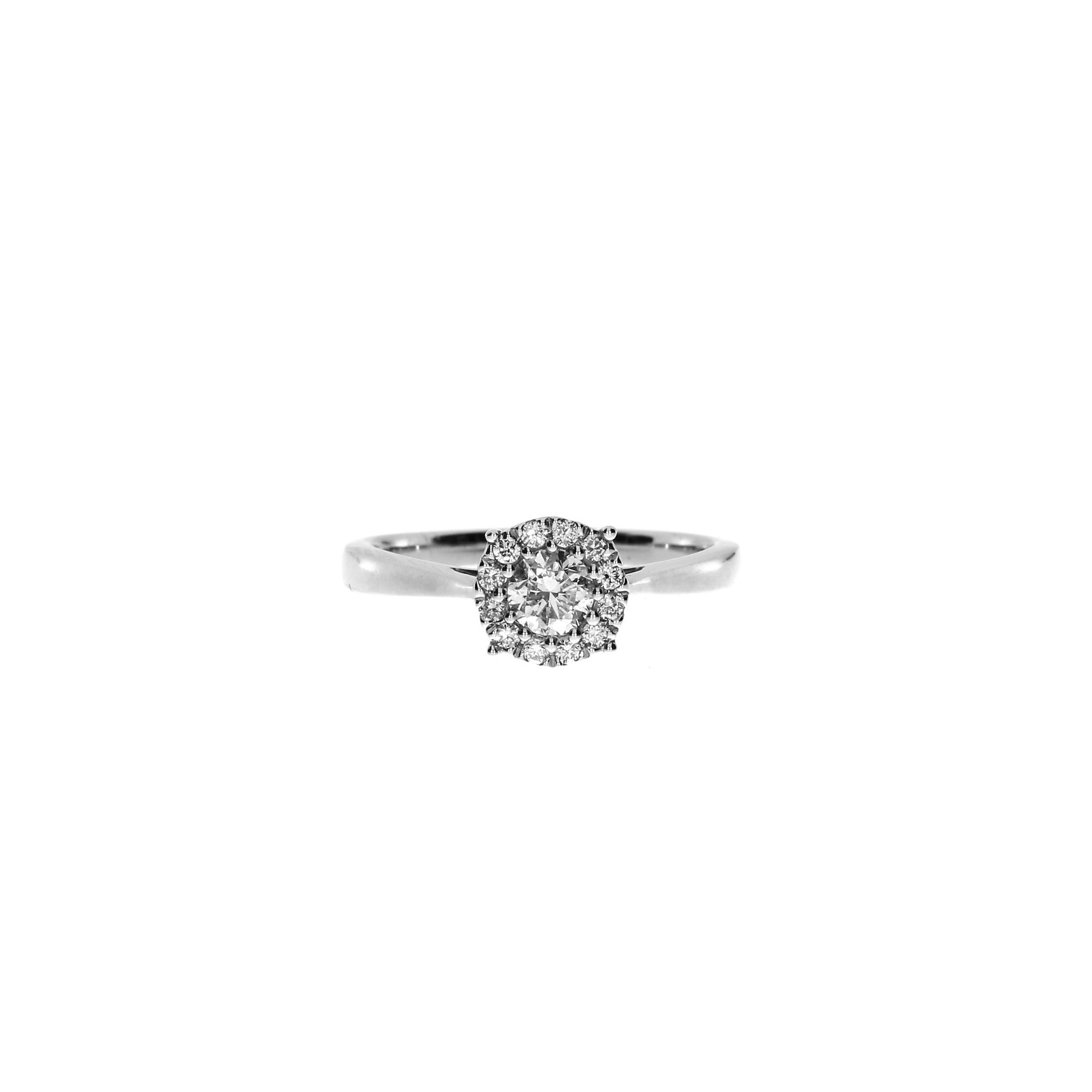14 Karat Hvidguld Roset Ring