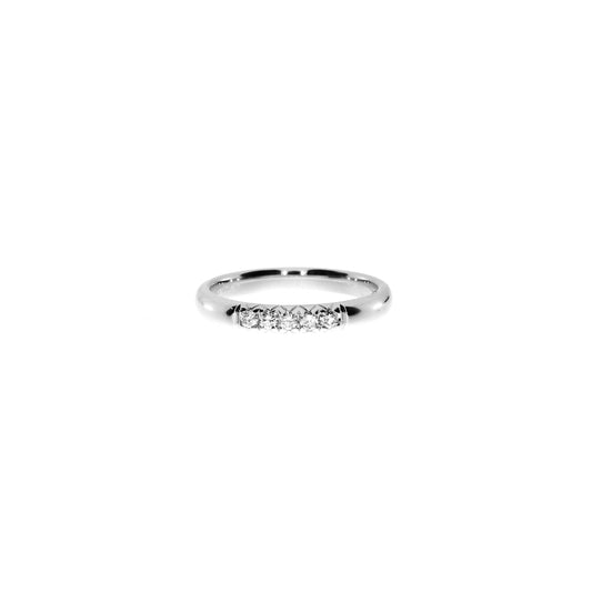 Ring - 14 kt. hvidguld  - Alliance - Diamanter