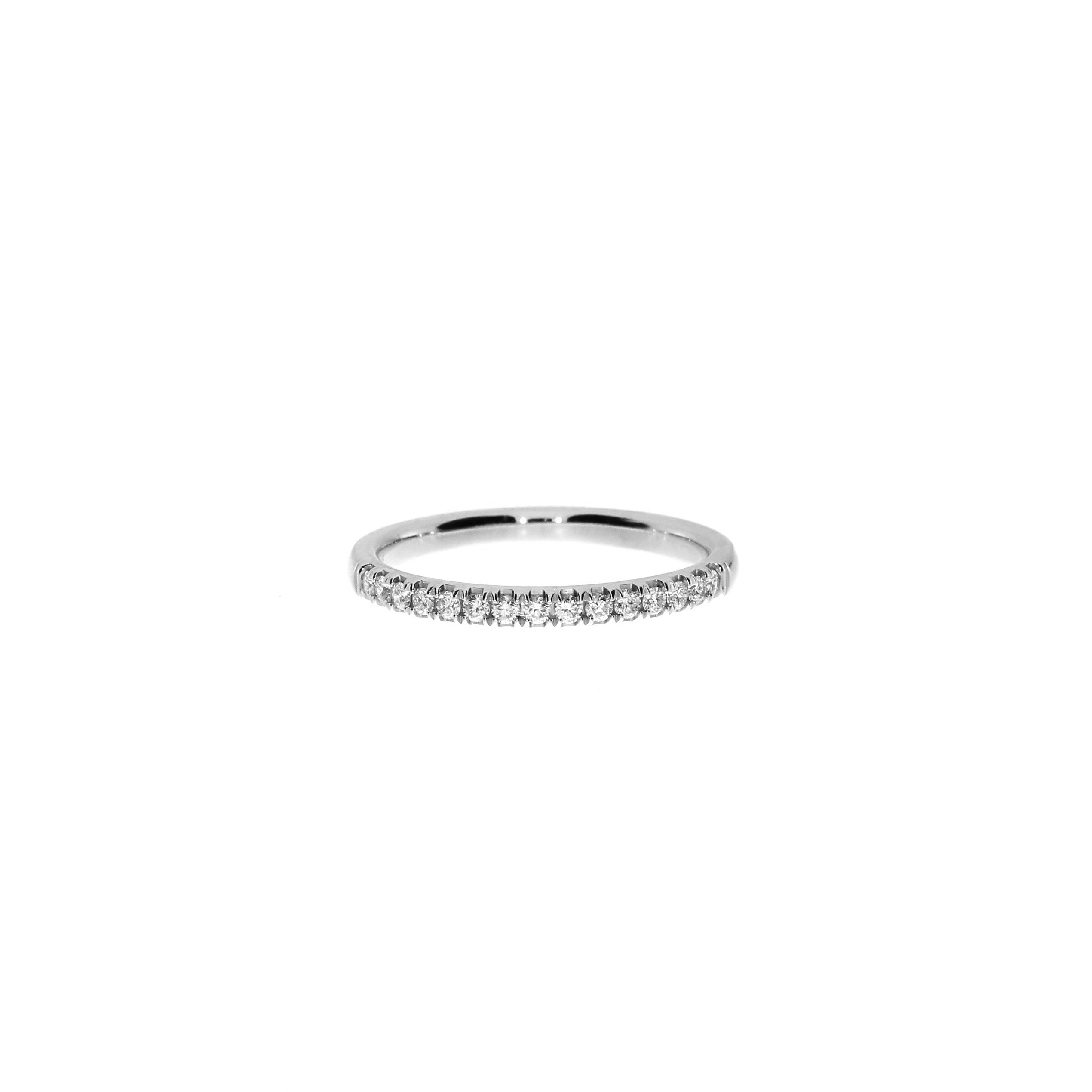 14 Karat Hvidguld Alliancering 0,25 ct.