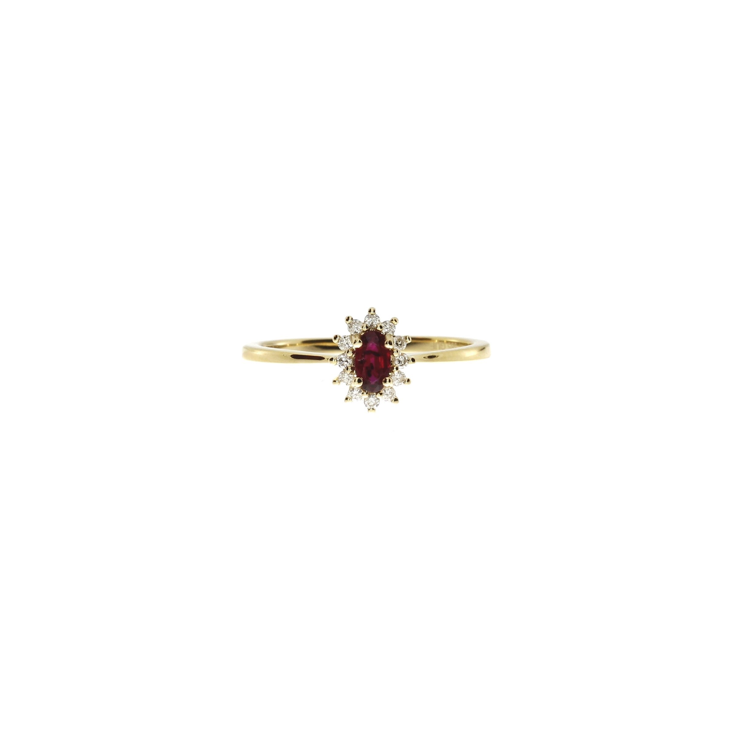 14 Karat Rubin Roset Ring