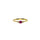 14 Karat Tre-stens Pink Safir Ring