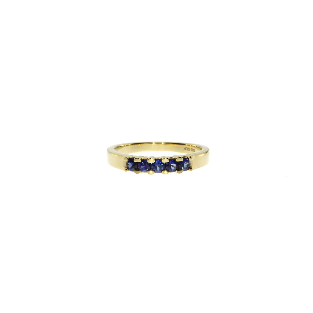 14 Karat Safir Alliancering