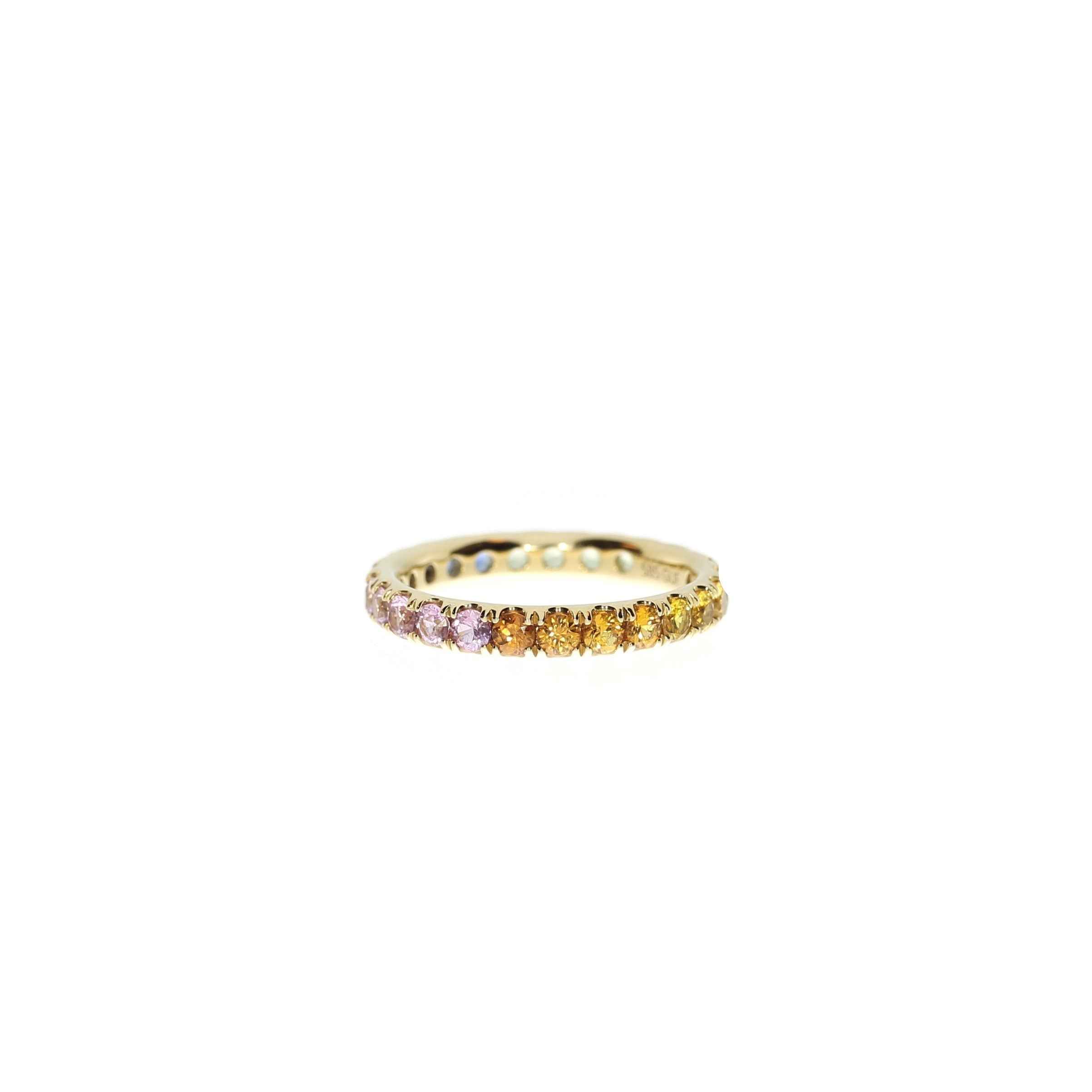 14 Karat Regnbue Safir Ring